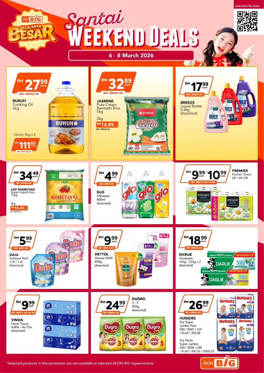 Weekend Grocery Offers | AEON BiG Santai Deals | Valid 6-8 Mar 2026