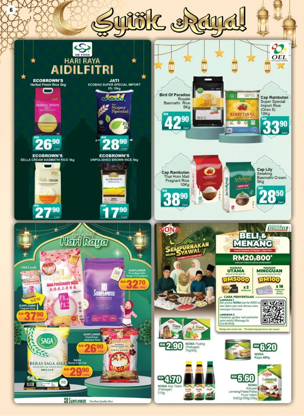Syiok Raya Deals | Econsave Peninsular Malaysia | Valid until 22 March