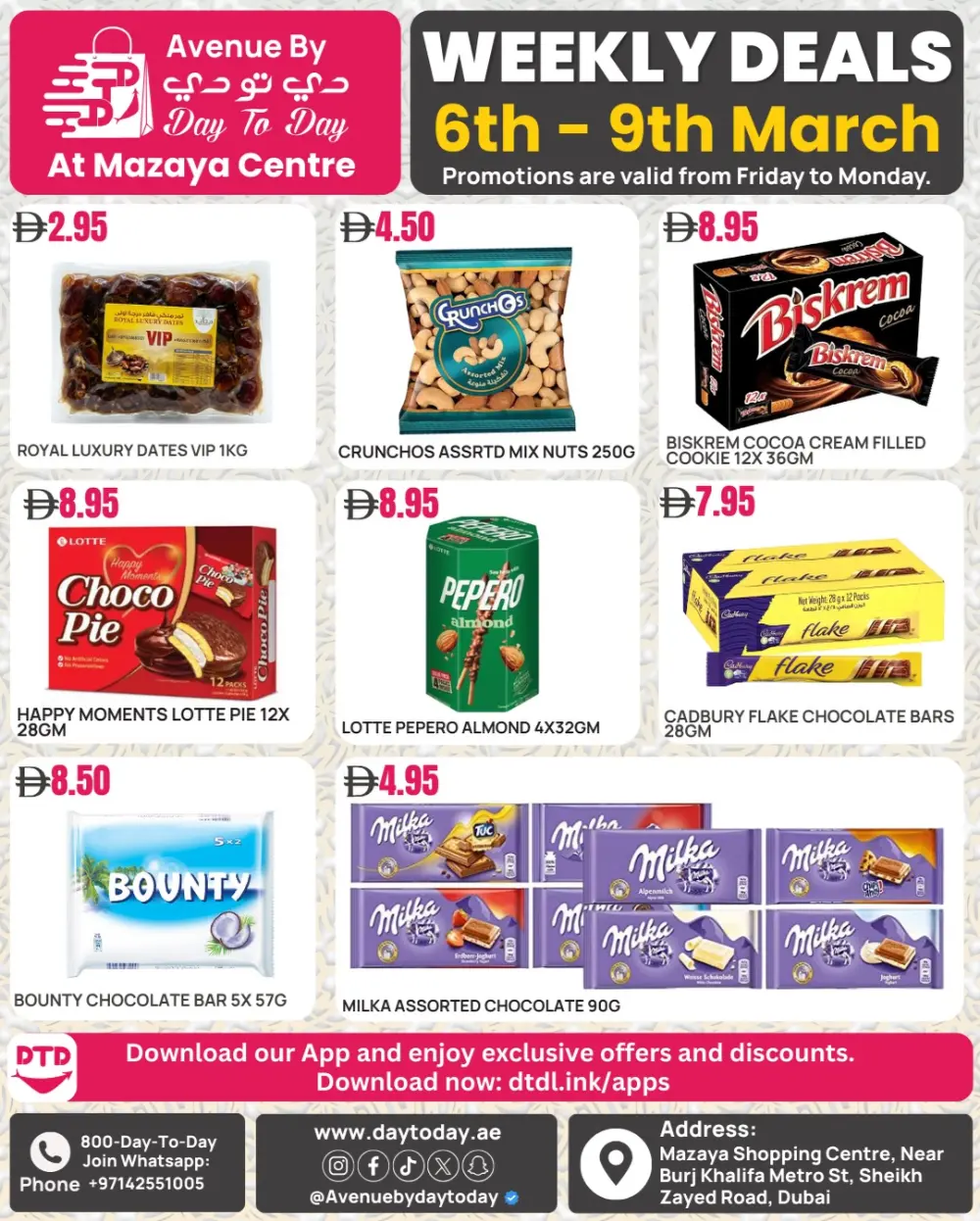 Weekly Deals at Avenue by Day To Day, Mazaya Centre | Mar 6–9