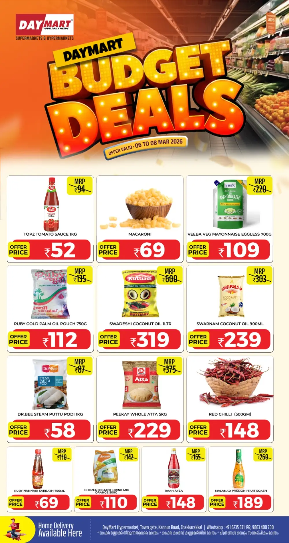 DayMart Hypermarket Chakkarakkal Offers | Valid till 08 Mar