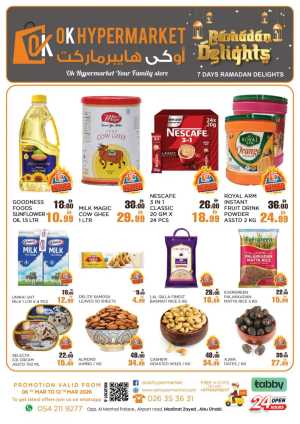 Ramadan Delights Offers at OK Hypermarket Madinat Zayed | Valid Until March 12 In OK Hypermarket Abu Dhabi