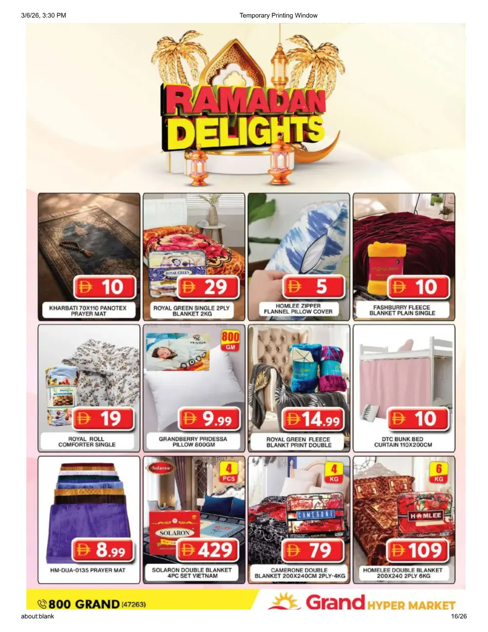 Ramadan Delights Sale: Best Deals at Grand Hyper, Jebel Ali