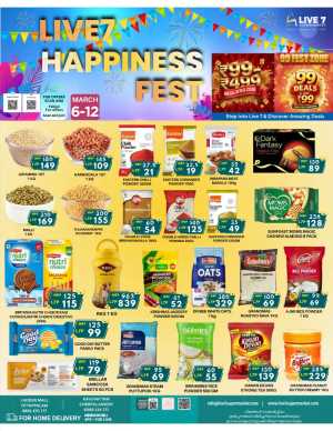 Happiness Fest Offers at Live 7 Supermarket | Ends March 12 In Live7 Supermarket Palakkad