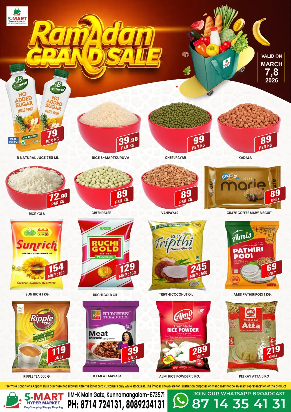 Ramadan Grand Sale | S-Mart Hypermarket Kunnamangalam | Valid till March 8, 2026