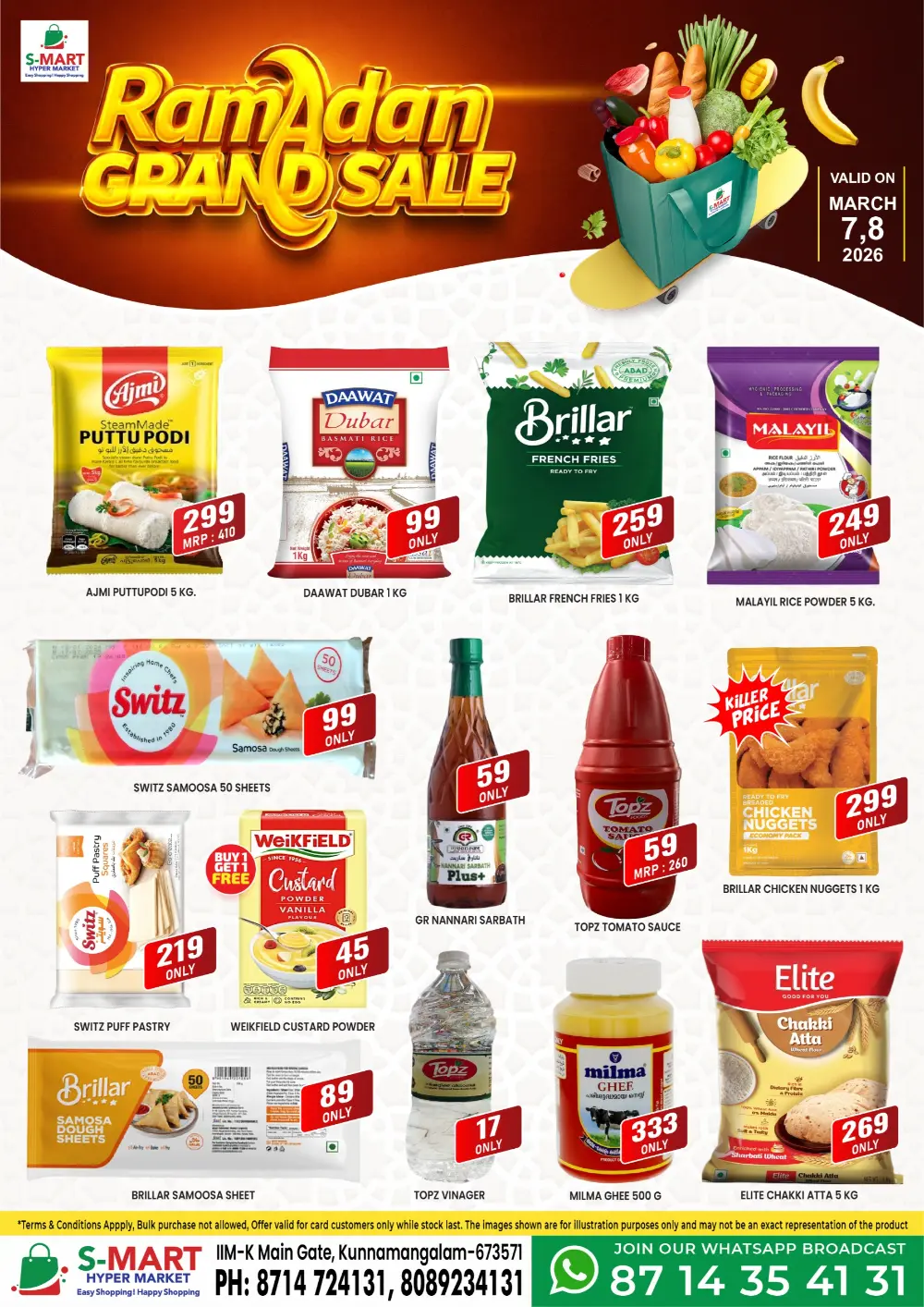 Ramadan Grand Sale | S-Mart Hypermarket Kunnamangalam | Valid till March 8, 2026