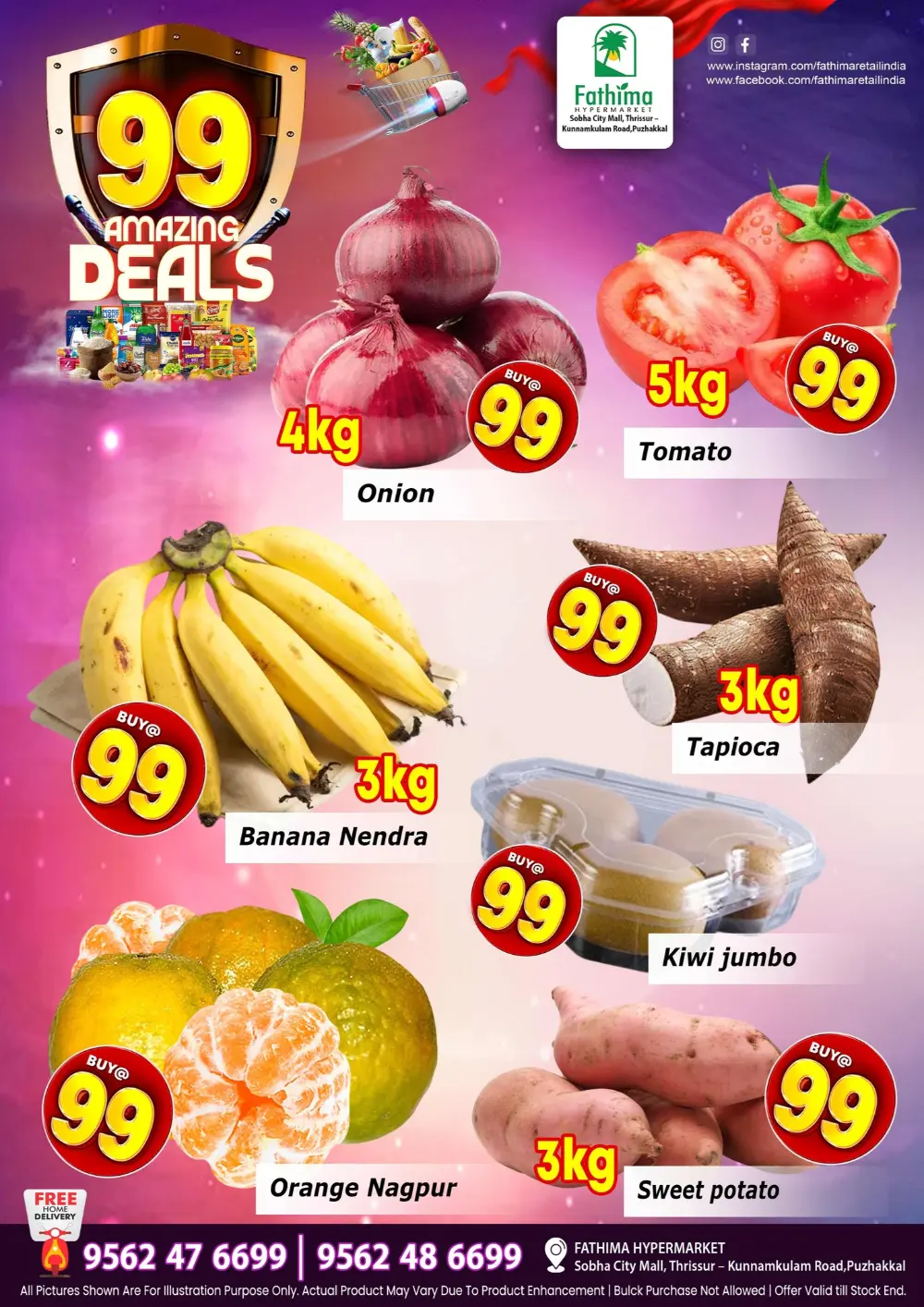 Flat 50% Off on Groceries | Fathima Hypermarket | Sobha City Mall, Thrissur | Ends Mar 8