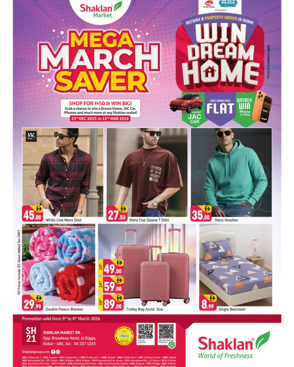 Mega March Saver Deals at Shaklan Market Al Rigga | Ends 8th March