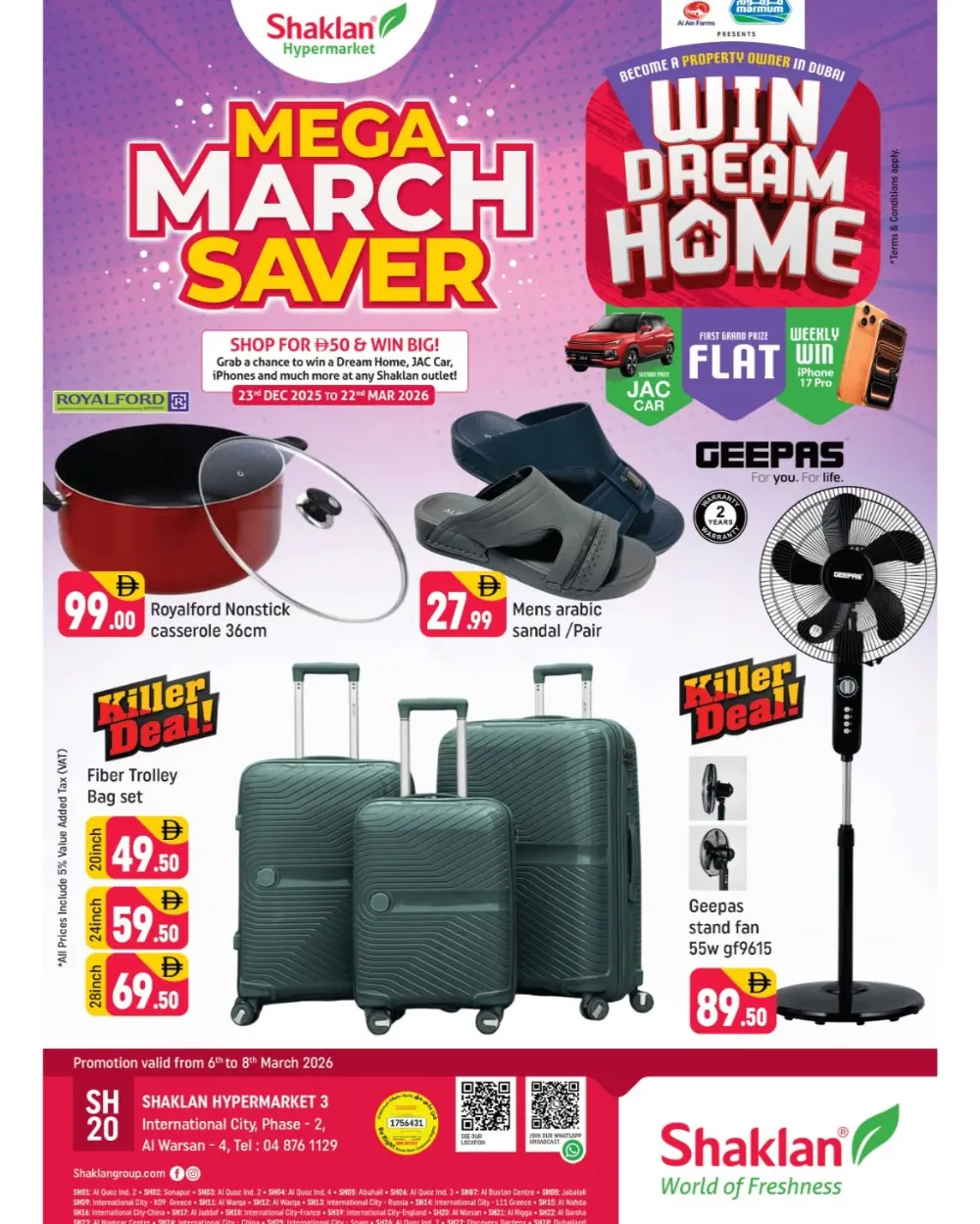 Mega March Saver at Shaklan Warsan International City | Ends 8th March