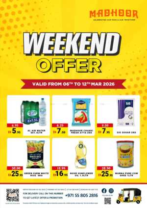 Weekend Offers | Madhoor Supermarket Dubai & Sharjah | Valid till 12th Mar In Madhoor Stores Dubai,Sharjah / Ajman