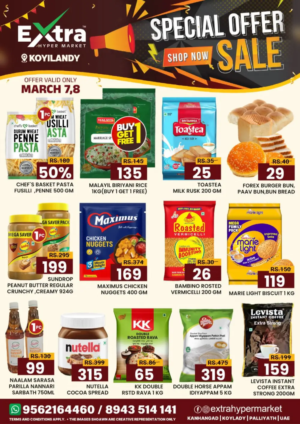 Extra Hypermarket Koyilandy Sale | Best Offers Only on March 7-8