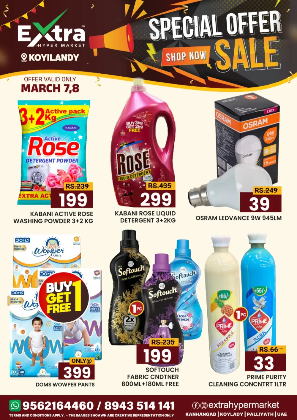 Extra Hypermarket Koyilandy Sale | Best Offers Only on March 7-8