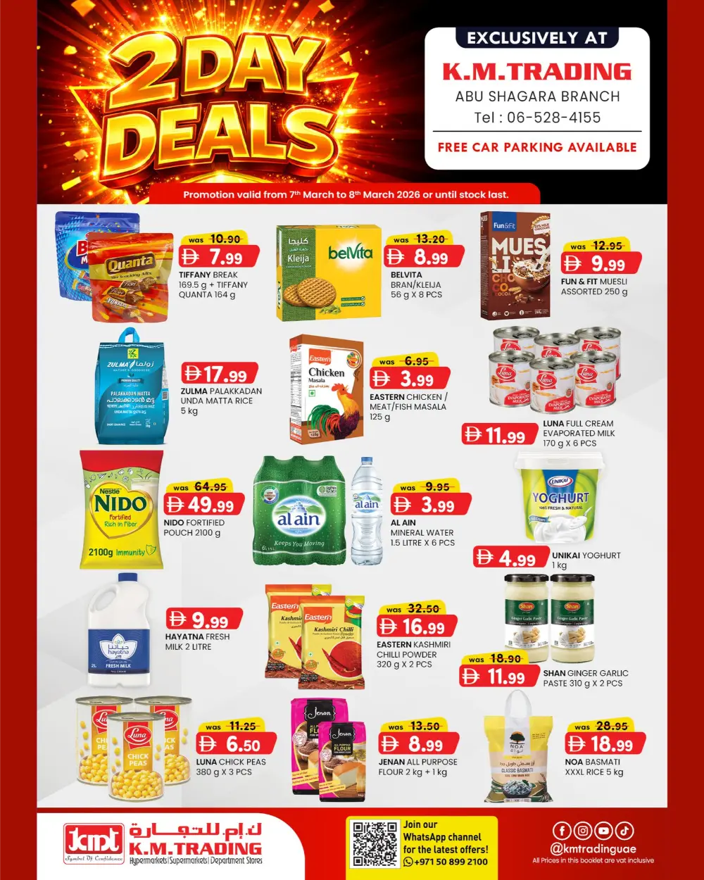 K.M. Trading Abu Shagara: 2-Day Deals | Ends 8th March 2026