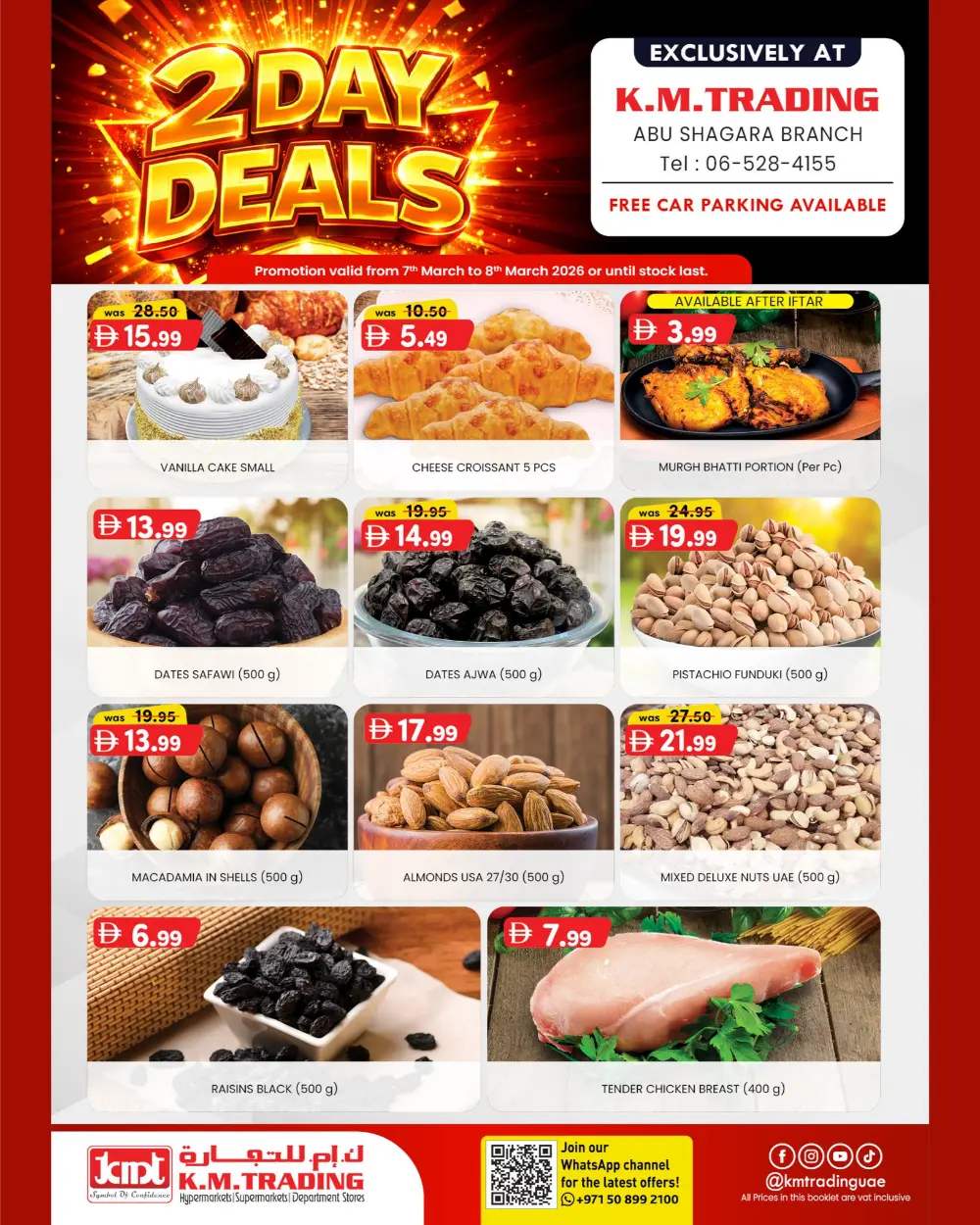 K.M. Trading Abu Shagara: 2-Day Deals | Ends 8th March 2026