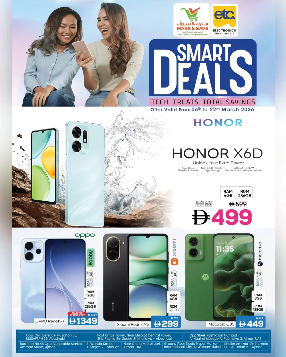 Smart Deals: Honor X6D & Smartphones at Mark & Save UAE | Ends March 22