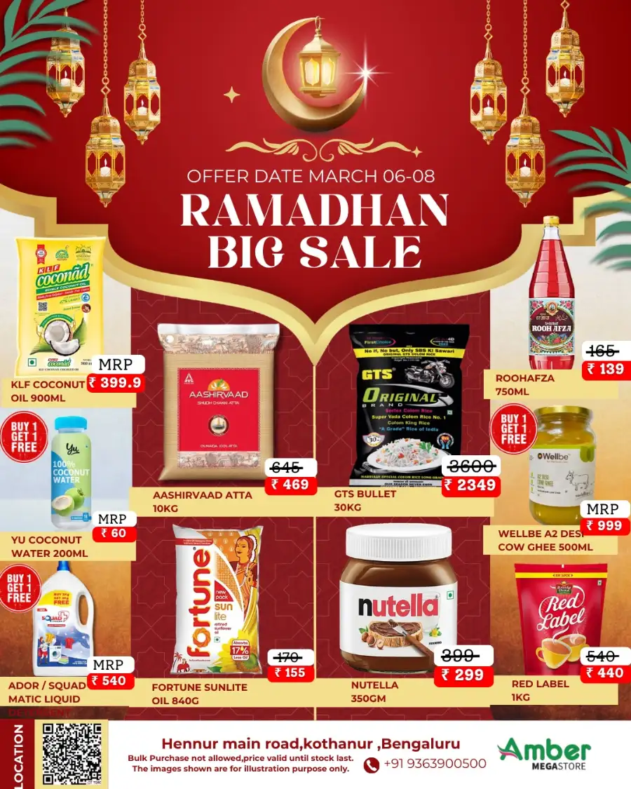 Ramadhan Big Sale at Amber MegaStore Hennur | Offers end March 8