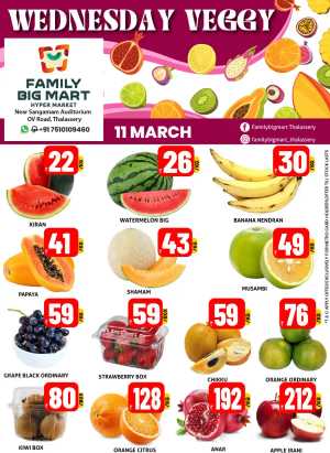 Wednesday veggy In Family Big Mart Kannur
