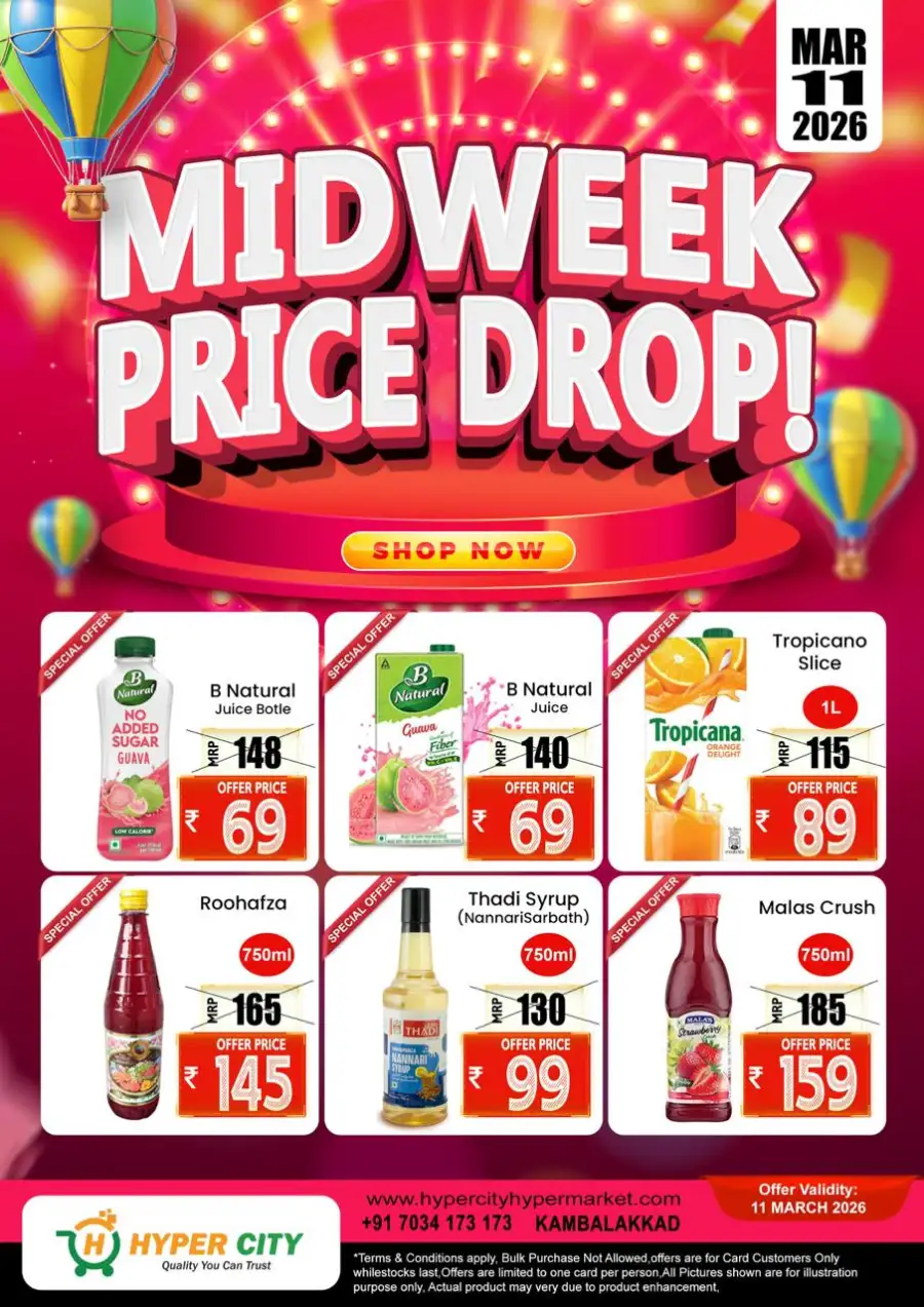 Midweek price drop