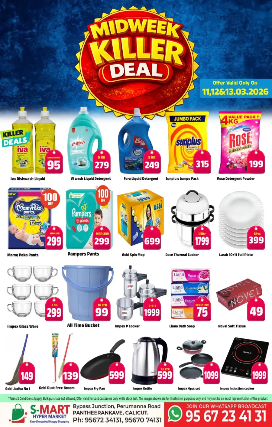 Midweek Killer Deals at S-Mart Hyper Market Pantheerankave | Ends March 13