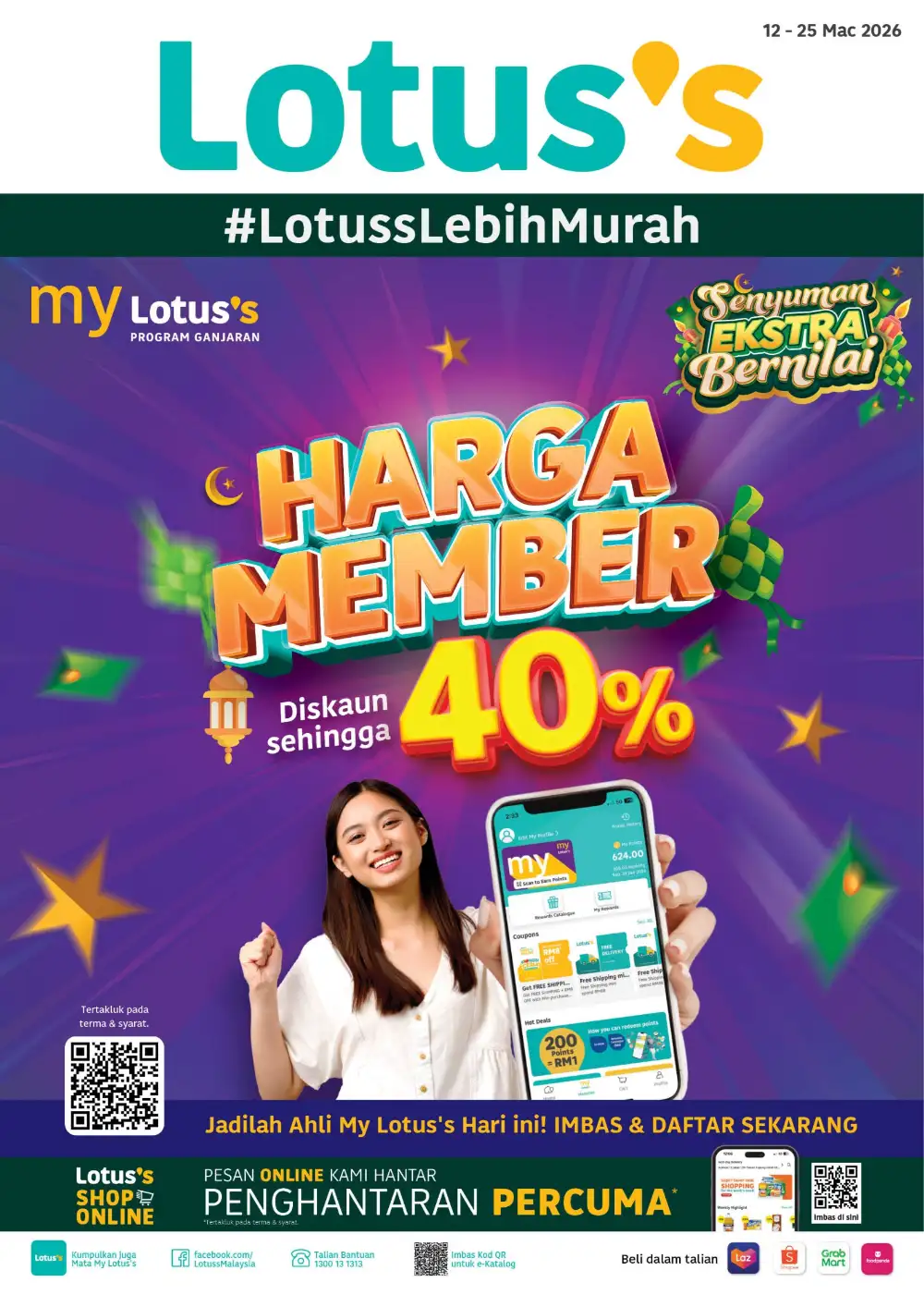 40% Member Discount | Lotus's Malaysia | Valid until 25 March