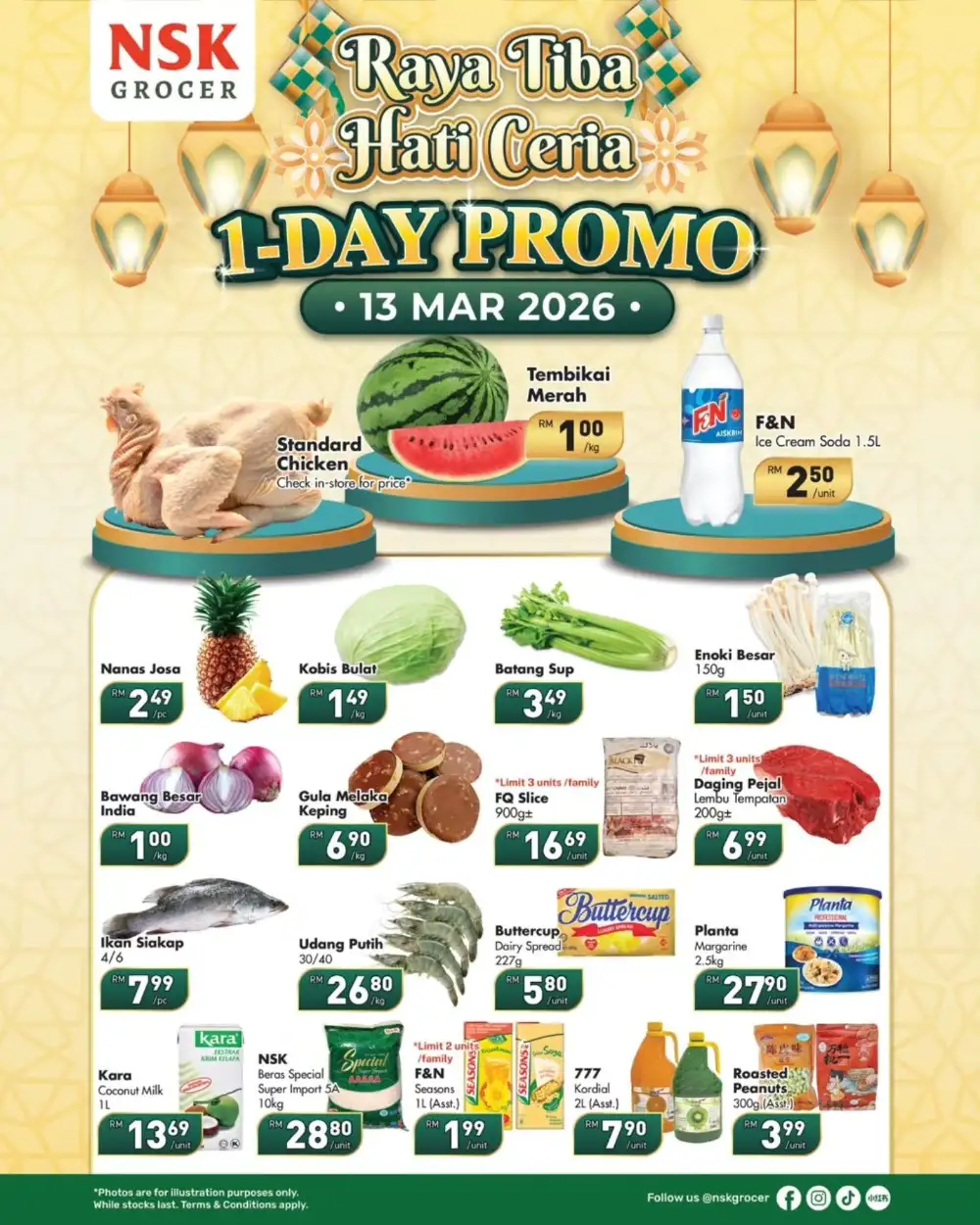 Raya 1-Day Promo | NSK Grocer Malaysia | Valid Until 17 Mar
