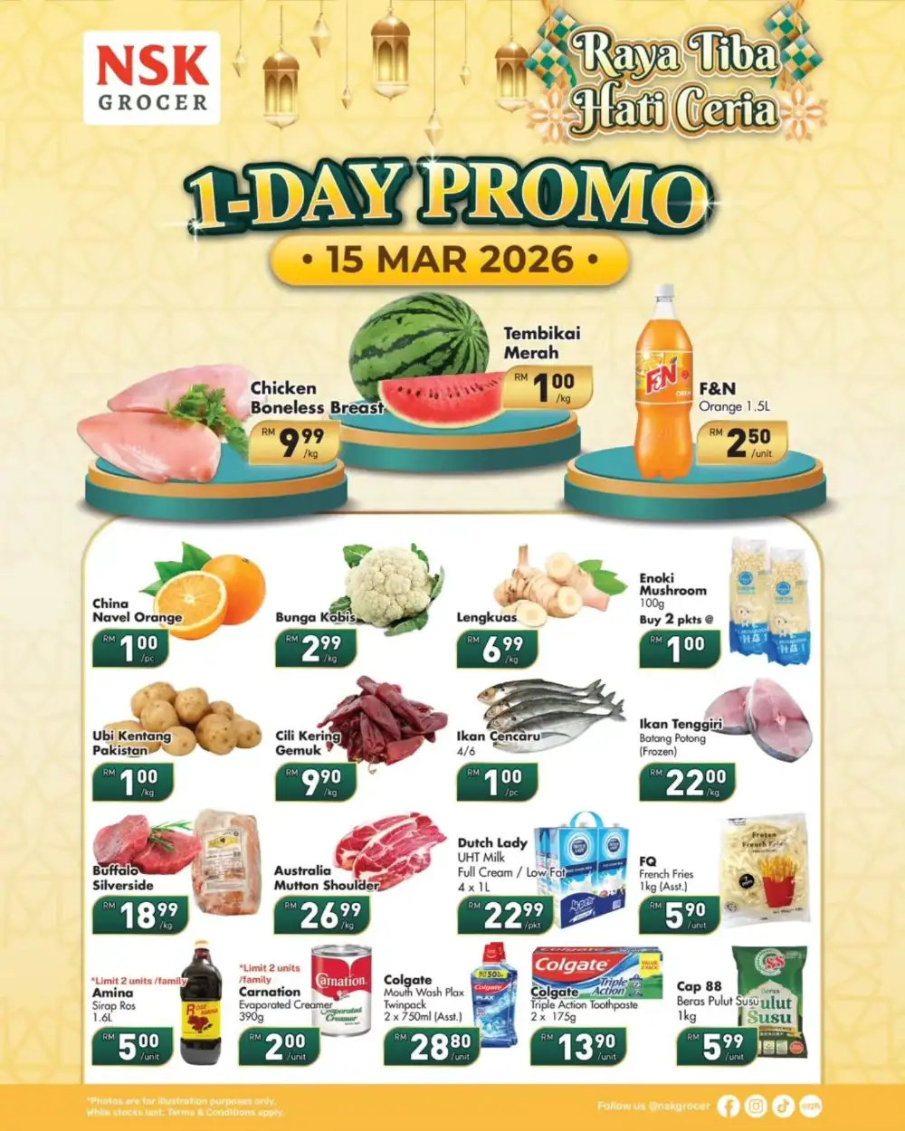 Raya 1-Day Promo | NSK Grocer Malaysia | Valid Until 17 Mar