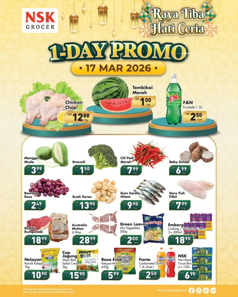 Raya 1-Day Promo | NSK Grocer Malaysia | Valid Until 17 Mar