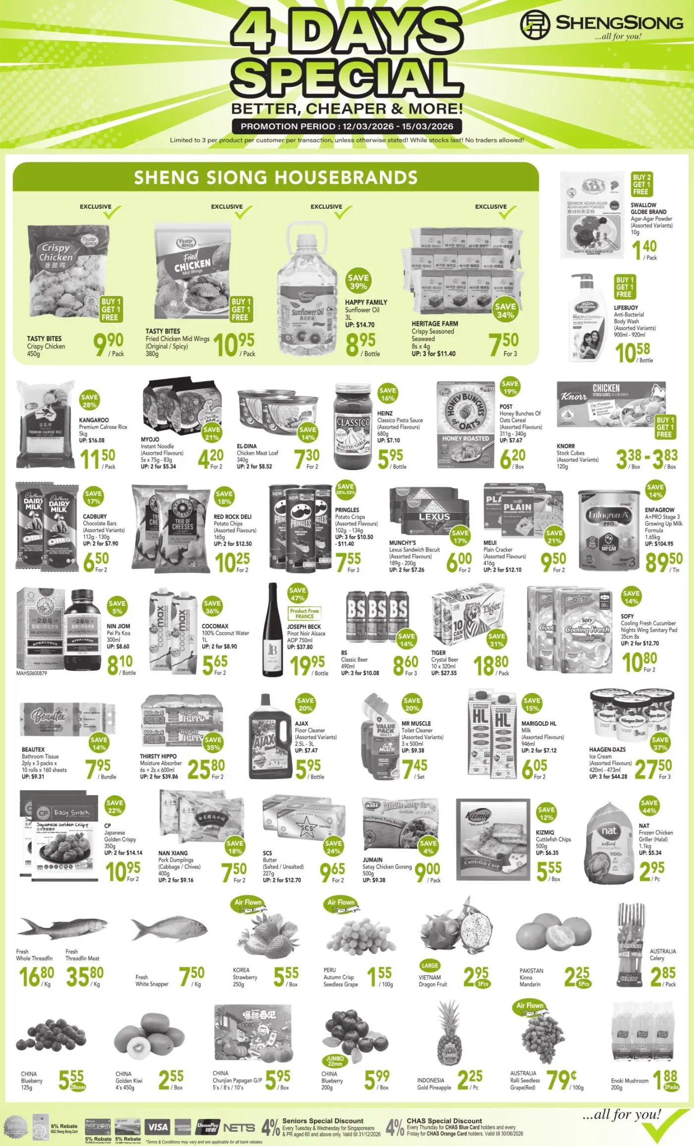 4-Day Special | Sheng Siong Supermarket | Ends 15/03/2026