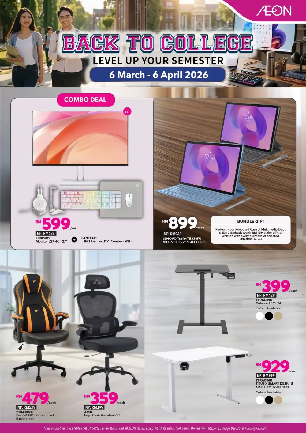 Back to College Laptop Offers | AEON Retail Malaysia | Ends 6 April