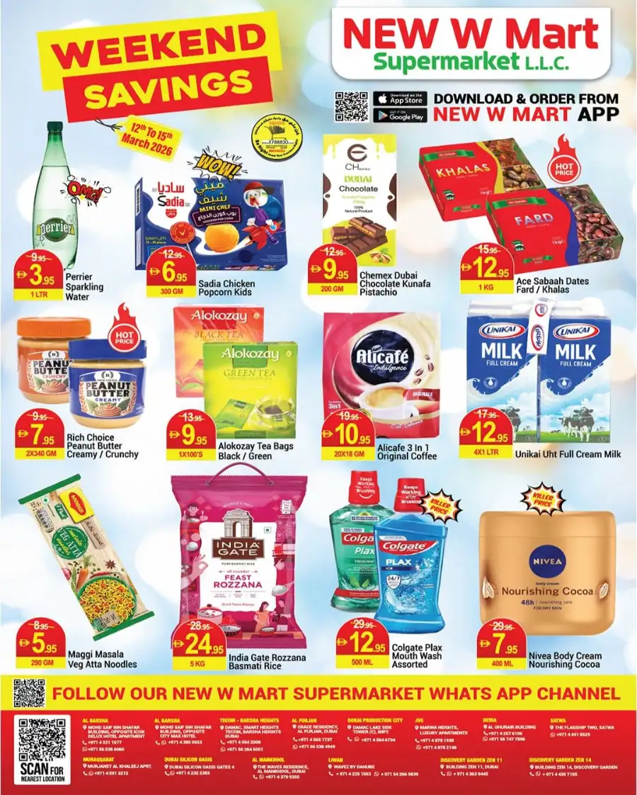 New W Mart Supermarket Dubai - Weekend Savings March 12-15 | Best Grocery Deals