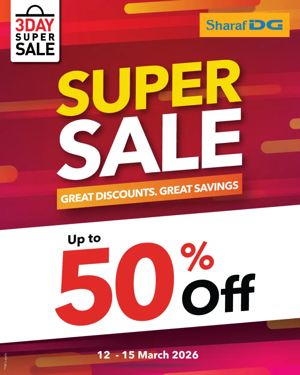 Up to 50% Off Super Sale | Sharaf DG UAE | Ends 15 March