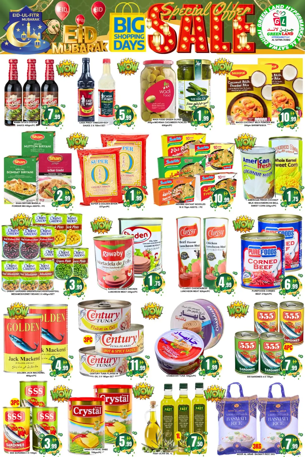 Eid Special Offers GreenLand Hyper Market Satwa