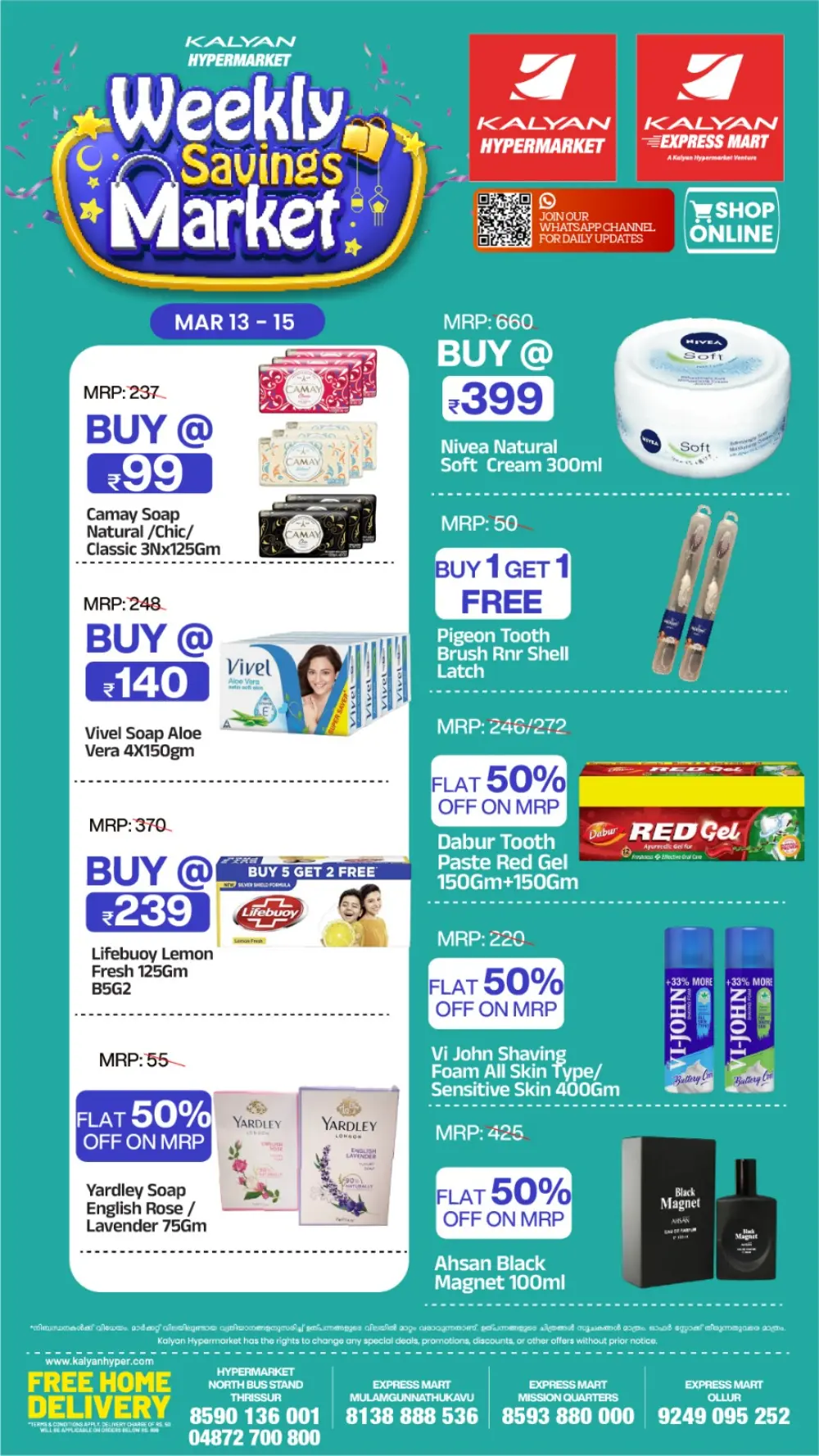 Kalyan Hypermarket Thrissur | Weekly Savings Market Offers Mar 13-15