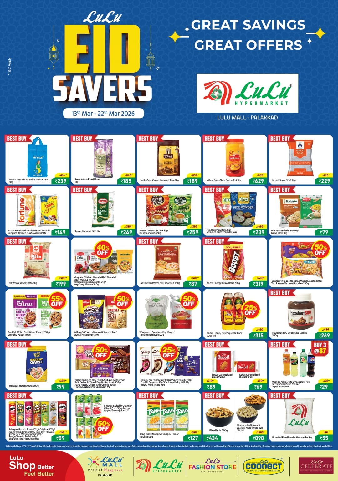 Eid Savers: Up to 55% Off Grocery | LuLu Hypermarket Palakkad | Ends Mar 22