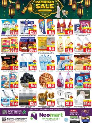Neomart Ajman Ramadan Sale | Best Offers March 13-16, 2026 In Neomart Sharjah / Ajman