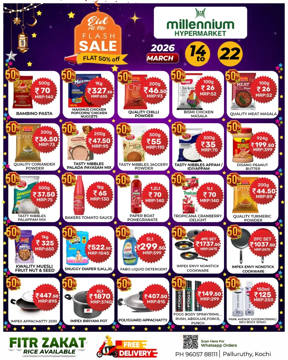 Millennium Hypermarket Flash Sale | Up to 50% Off in Palluruthy
