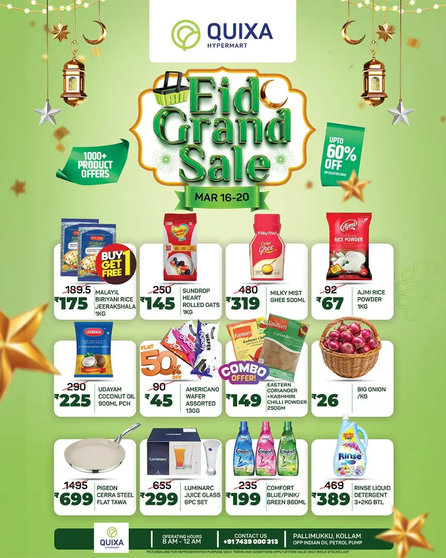 QUIXA Hypermart Kollam | Eid Grand Sale: Up to 60% Off Grocery & Home