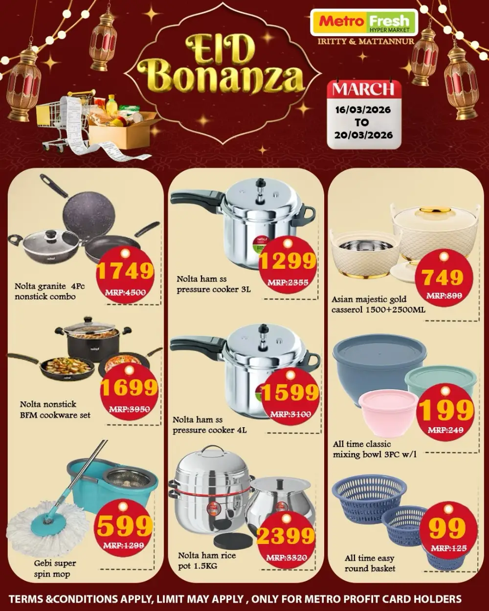 Eid Bonanza: Metro Fresh Iritty & Mattannur | Ends Mar 20