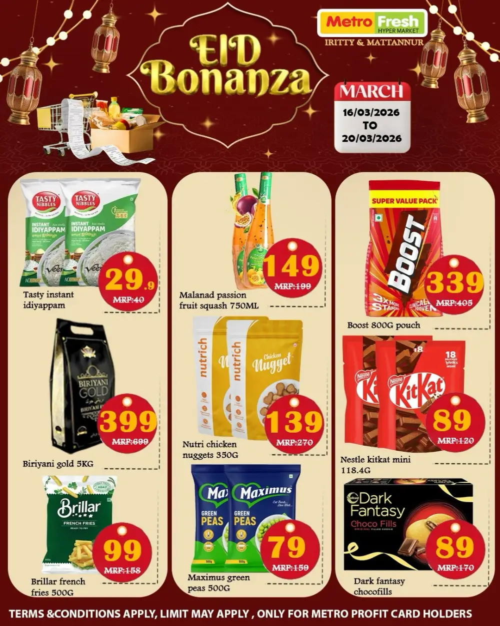 Eid Bonanza: Metro Fresh Iritty & Mattannur | Ends Mar 20