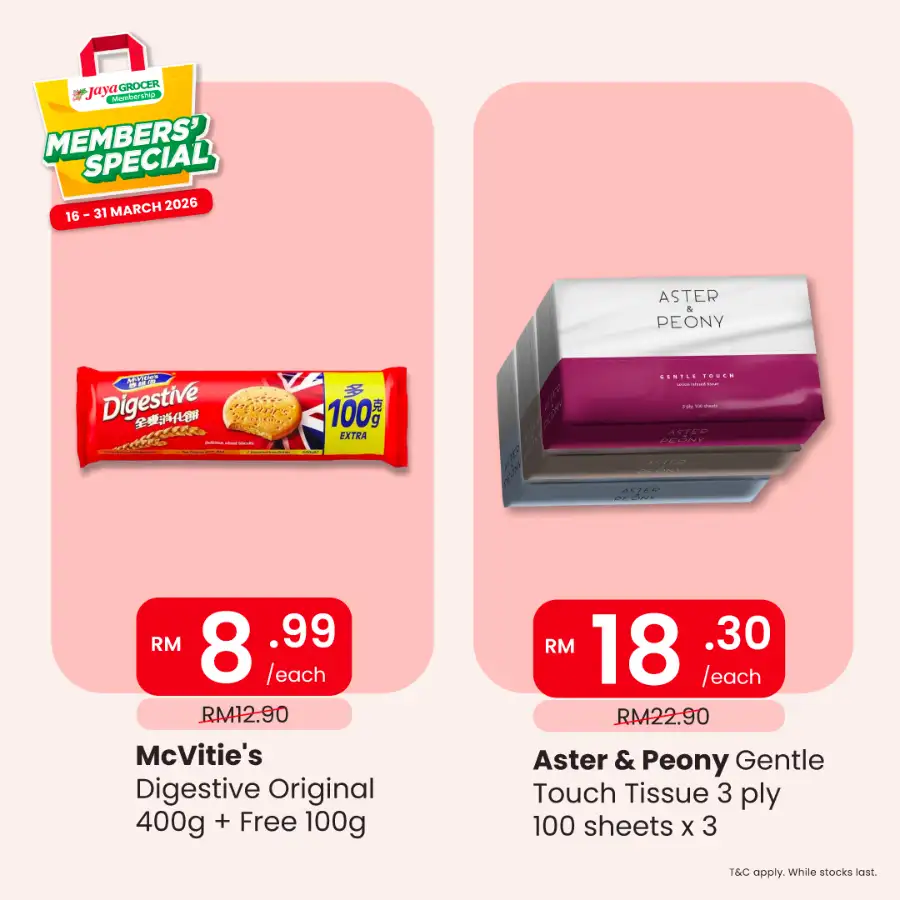 Jaya Grocer Members' Special Deals | Malaysia | Ends 31 March