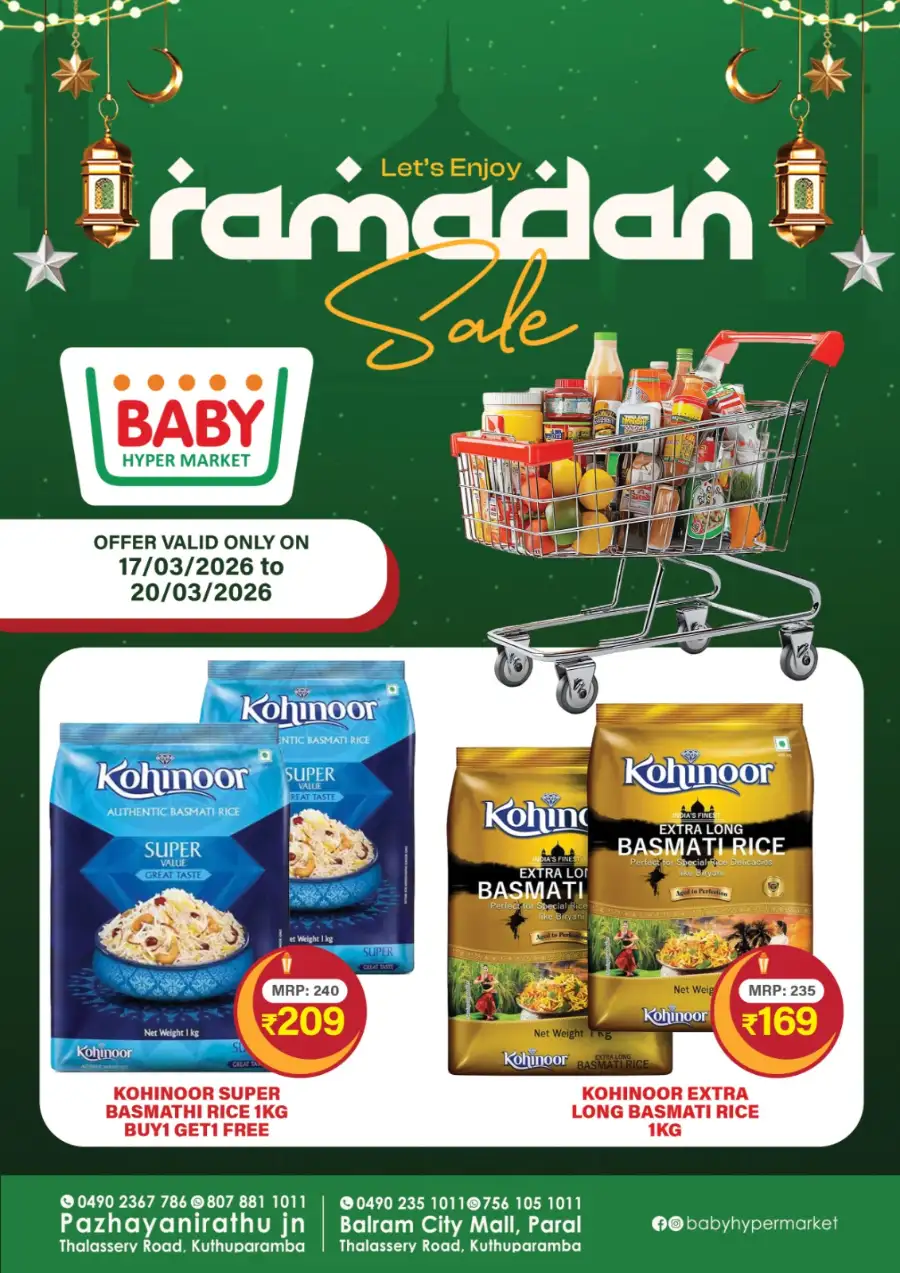 Baby Hypermarket Kuthuparamba | Ramadan Sale Offers & Grocery Deals