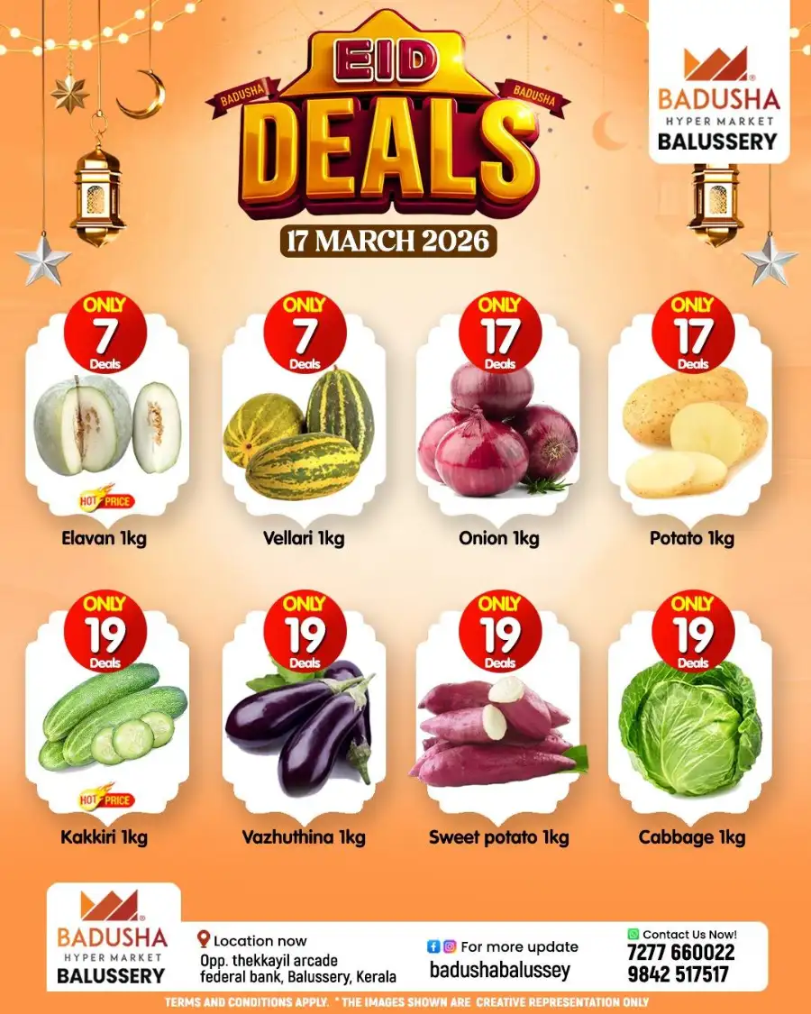 Badusha Balussery Eid Deals: Today's Vegetable & Fruit Prices March 17