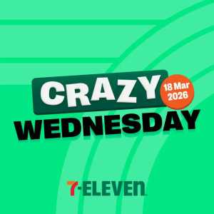 7-Eleven Malaysia Crazy Wednesday Weekly Promotion | Ends Wednesday In 7-Eleven Kuala Lumpur,Labuan,Putrajaya,Johor,Kedah,Kelantan,Malacca,Negeri Sembilan,Pahang,Penang,Perak,Perlis,Sabah,Sarawak,Selangor,Terengganu