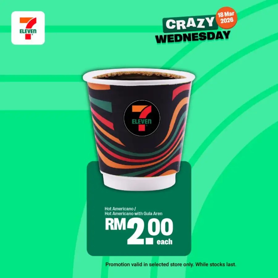 7-Eleven Malaysia Crazy Wednesday Weekly Promotion | Ends Wednesday