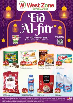 West Zone Supermarket UAE Eid Al-Fitr Deals | Ends Sunday In West Zone Supermarket Dubai,Abu Dhabi,Sharjah / Ajman