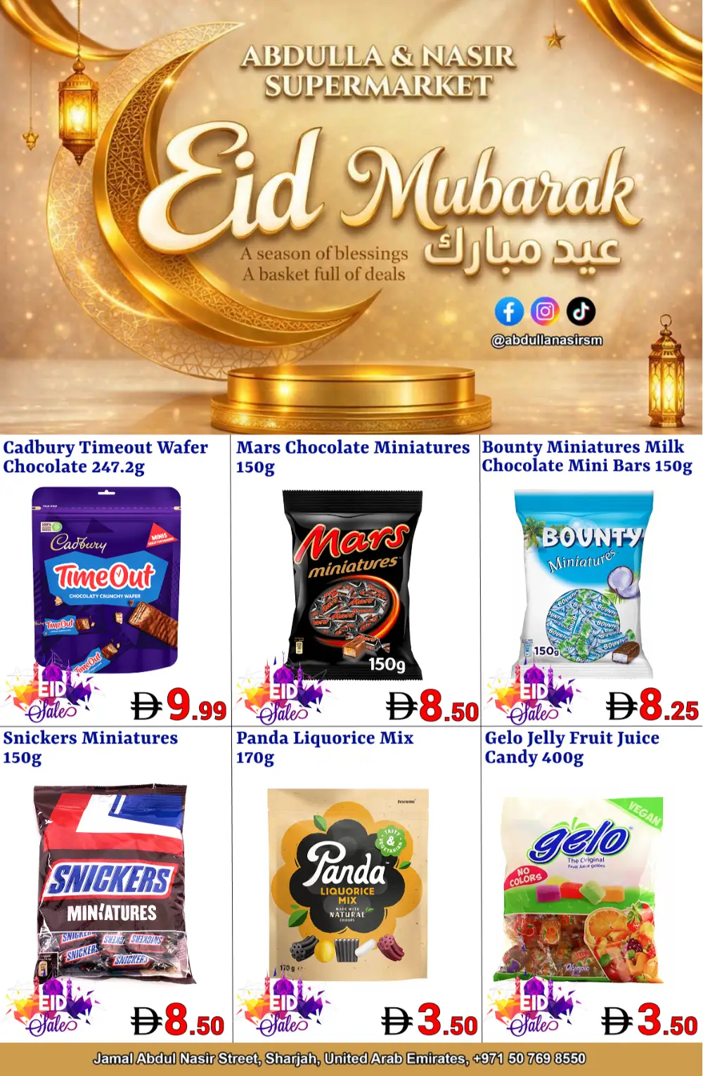 Abdulla & Nasir Sharjah Eid Deals | Ends Sunday