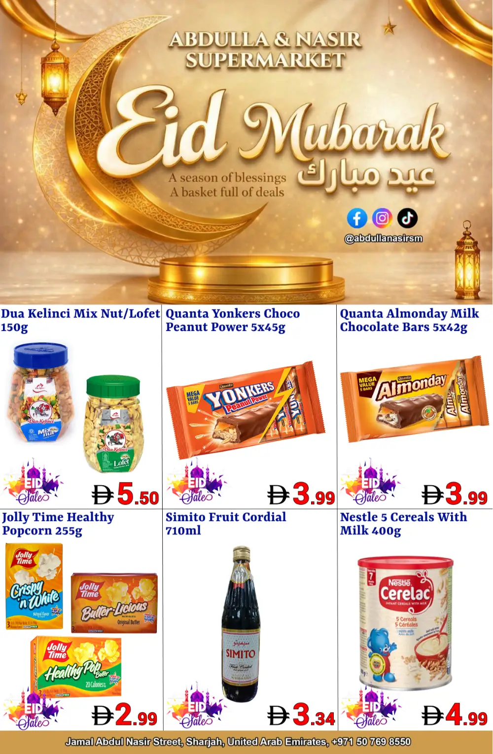 Abdulla & Nasir Sharjah Eid Deals | Ends Sunday