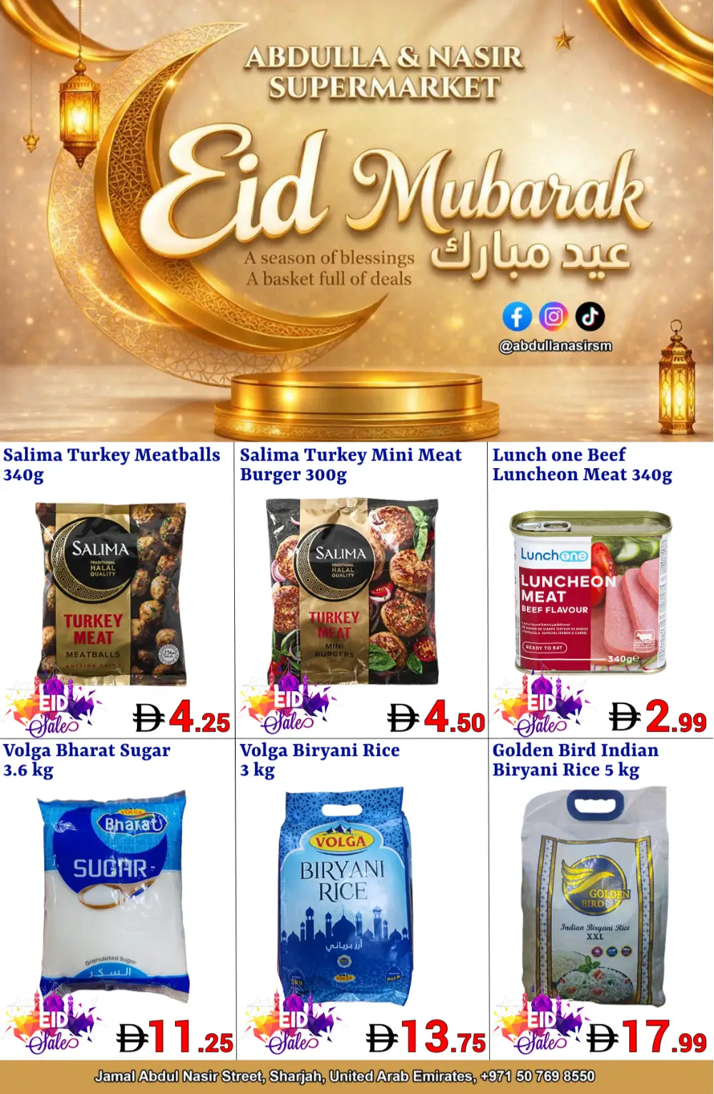 Abdulla & Nasir Sharjah Eid Deals | Ends Sunday