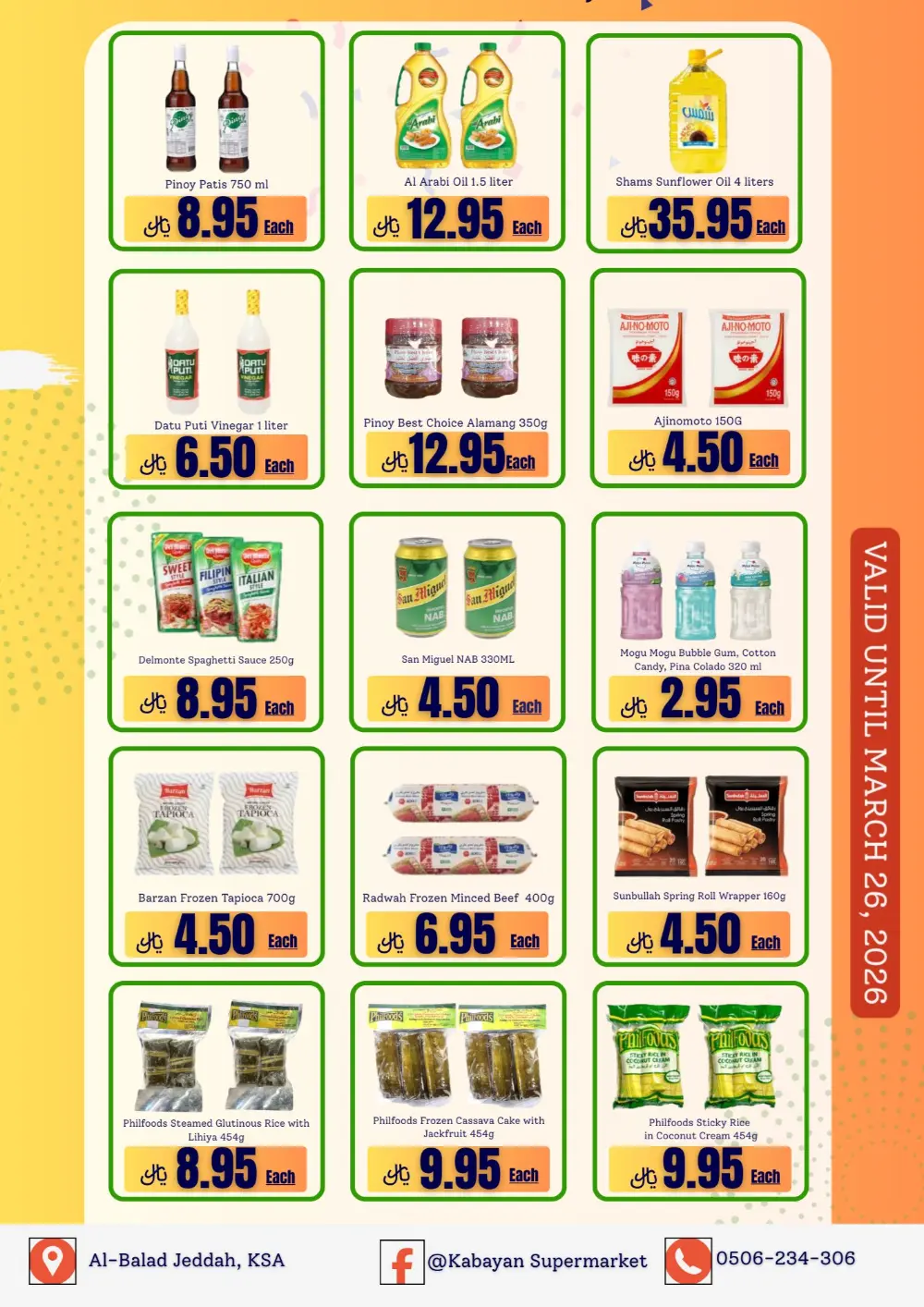Kabayan Supermarket Jeddah Eid Offers | Ends 26 Mar