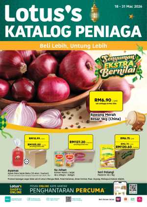 Lotus's Malaysia Katalog Peniaga | Ends 31 Mar In Lotus's Kuala Lumpur,Labuan,Putrajaya,Johor,Kedah,Kelantan,Malacca,Negeri Sembilan,Pahang,Penang,Perak,Perlis,Sabah,Sarawak,Selangor,Terengganu