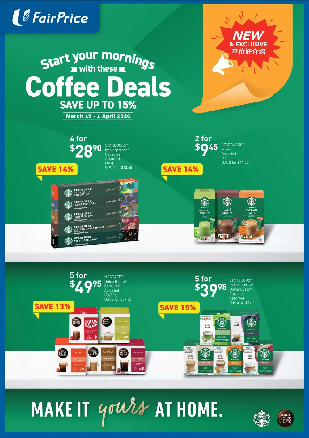 FairPrice Singapore Starbucks & Nescafé Coffee Deals